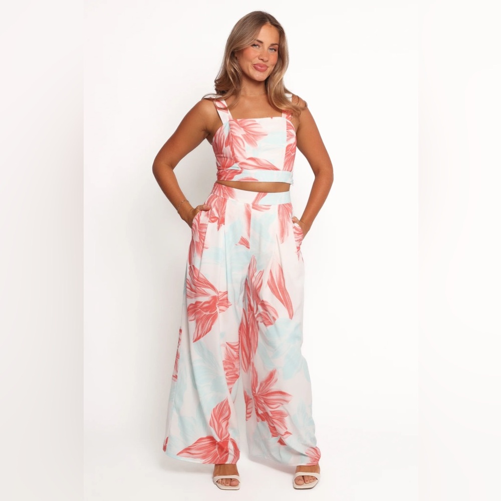 Petal & Pup Pink and White Floral Jumpsuit